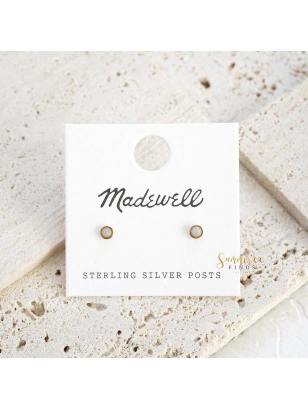 Madewell Vermeil Stone Stud Earrings